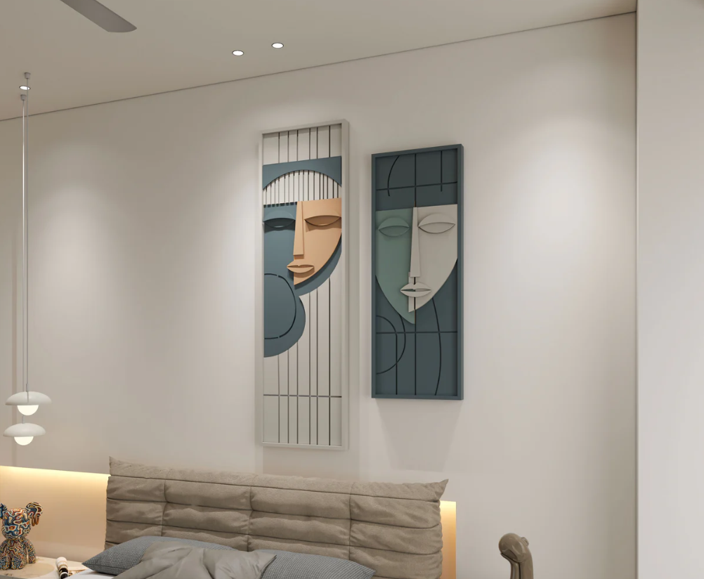 AWA - Abstract couple love 3D Wall art (Set of 2)