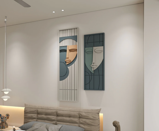 AWA - Abstract couple love 3D Wall art (Set of 2)