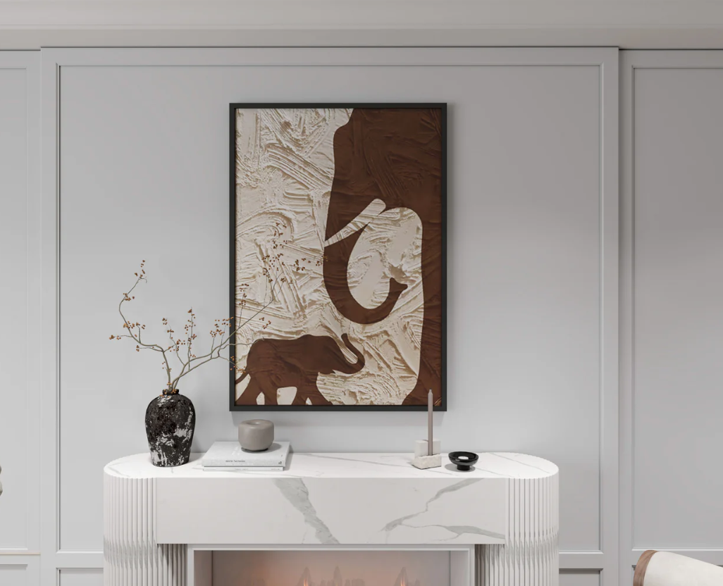 AWA - abstract Elephant 3D wall art
