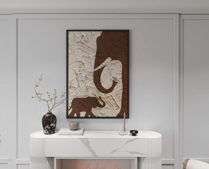 AWA - abstract Elephant 3D wall art