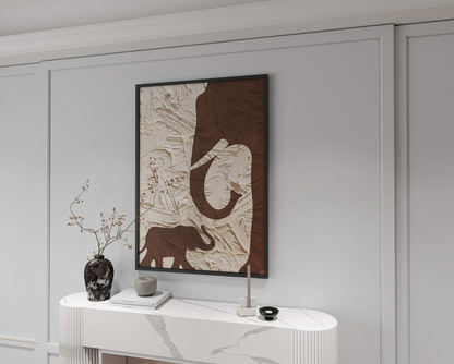AWA - abstract Elephant 3D wall art
