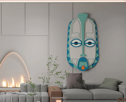 AWA - Abstract Face mask 3D Wall art