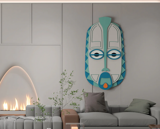 AWA - Abstract Face mask 3D Wall art
