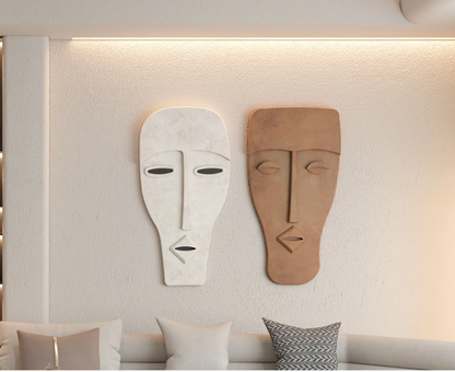 AWA - Abstract Face mask 3D Wall art (Set of 2)