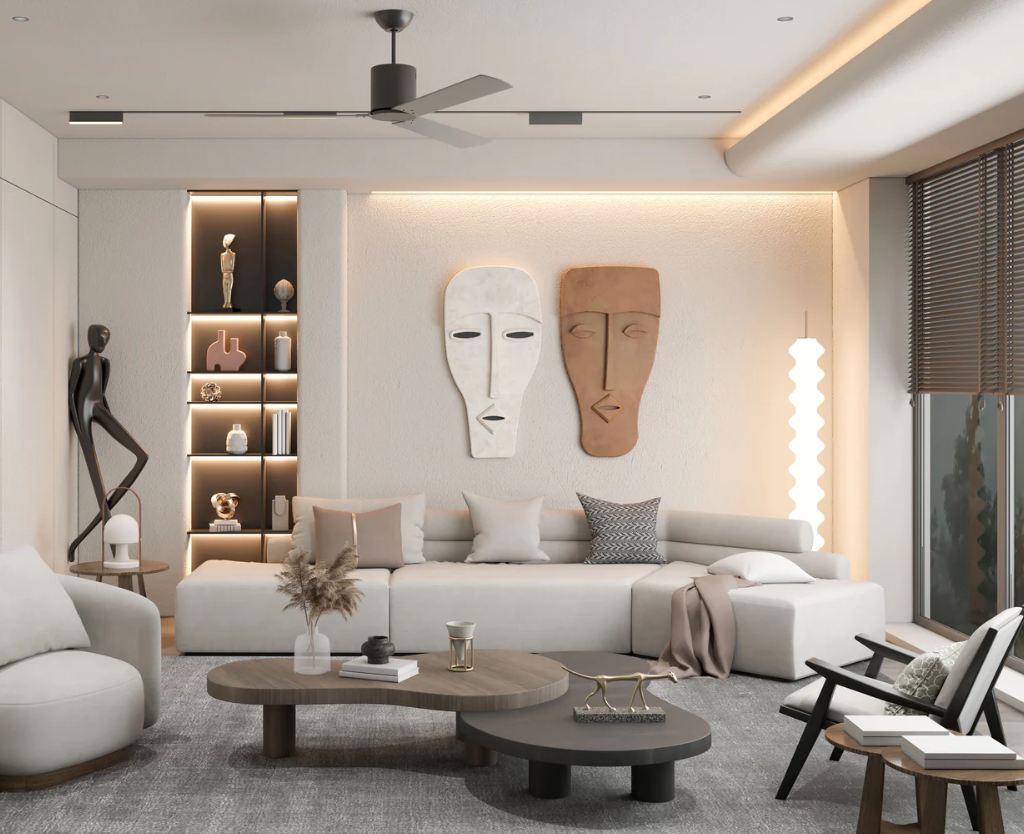 AWA - Abstract Face mask 3D Wall art (Set of 2)
