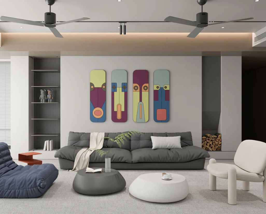 AWA - Abstract Face mask 3D Wall art (Set of 4)