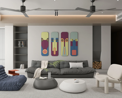 AWA - Abstract Face mask 3D Wall art (Set of 4)