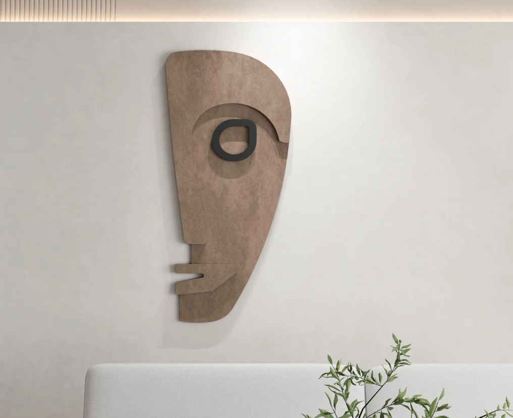 AWA - Abstract Face mask 3D Wall art.