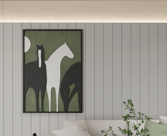 AWA - Abstract horse 3D Wall Art.