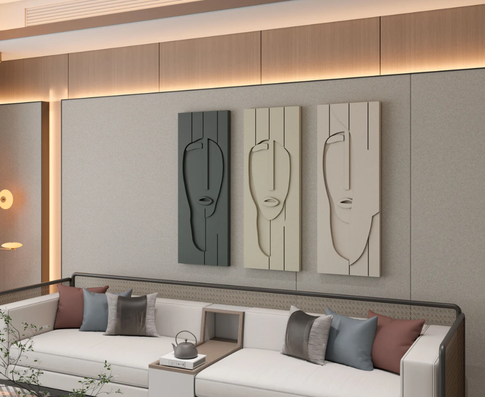 AWA - Abstract Mask 3D Wall art (Set Of 3)