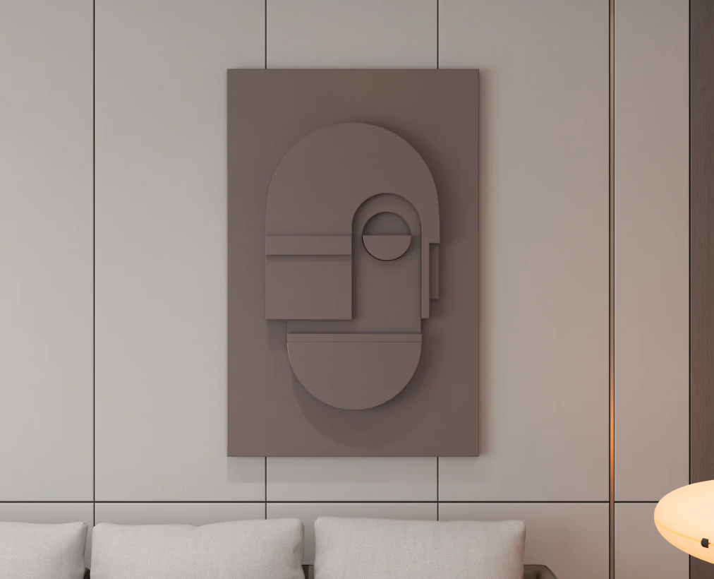 AWA - Minimalist 3D face wall art
