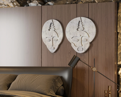 AWA - Minimalist couple face 3D wall art( Set of 2)