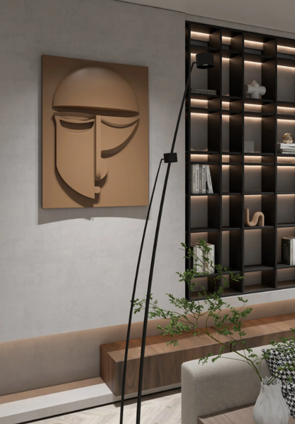 AWA - Minimalist modern 3D face wall art