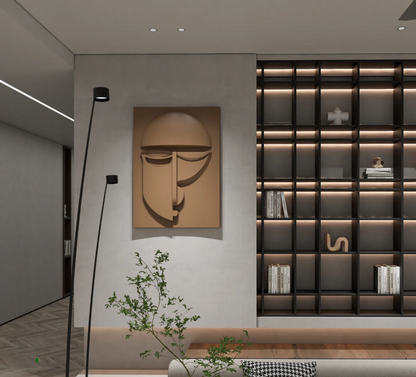 AWA - Minimalist modern 3D face wall art