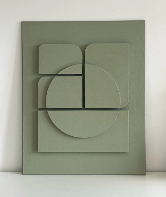 AWA - Modern monochromatic shapes. Minimalist style decor. Art sculpture