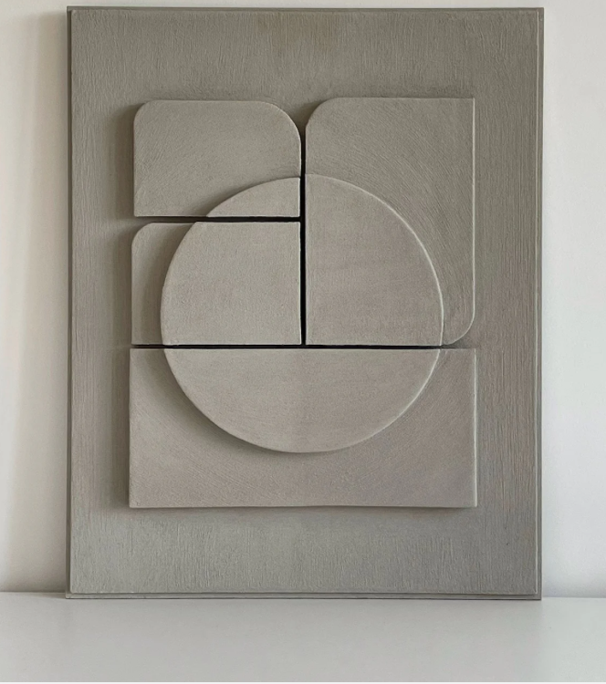 AWA - Modern monochromatic shapes. Minimalist style decor. Art sculpture