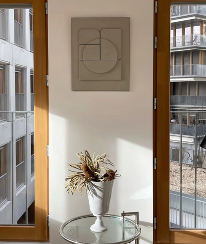 AWA - Modern monochromatic shapes. Minimalist style decor. Art sculpture