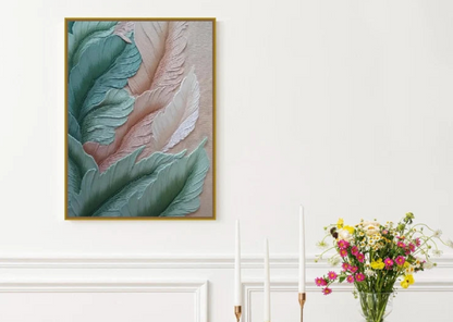 AWA - Colorful abstract Leafs 3D wall art