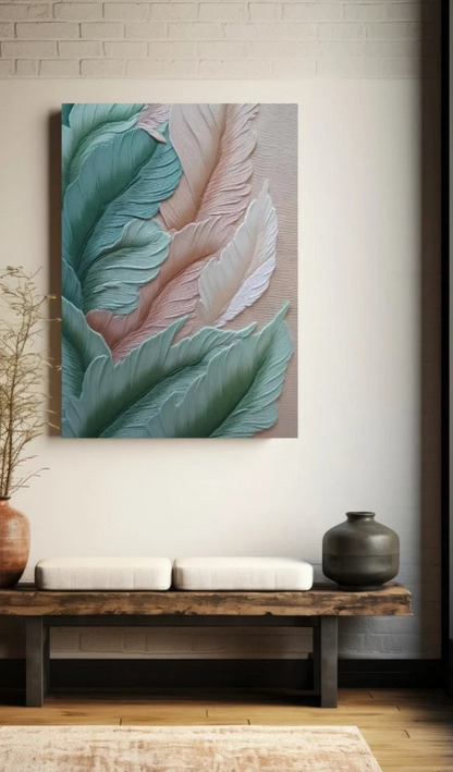 AWA - Colorful abstract Leafs 3D wall art