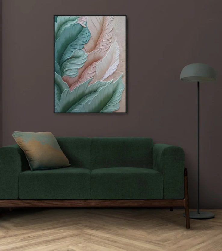 AWA - Colorful abstract Leafs 3D wall art