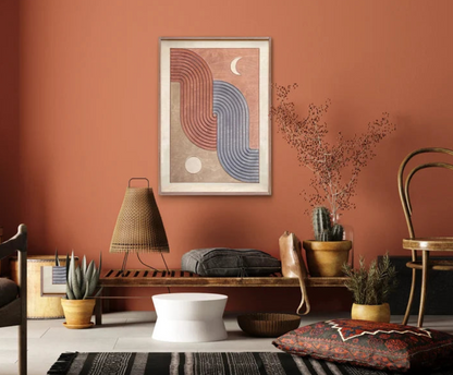 AWA - Day and night Sun and Moon Wall art