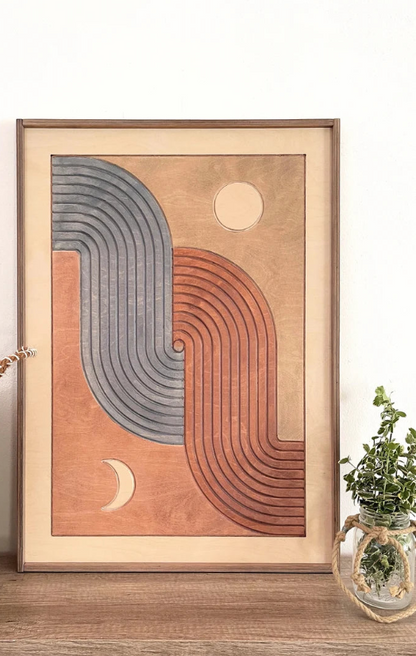 AWA - Day and night Sun and Moon Wall art