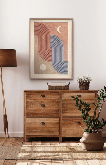 AWA - Day and night Sun and Moon Wall art