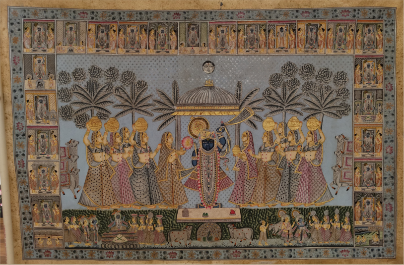 YS -  Antique Finish Swaroop Pichwai