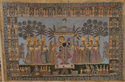 YS -  Antique Finish Swaroop Pichwai