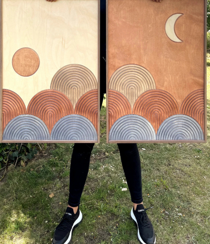 AWA - Sun and moon wall art (set of 2)