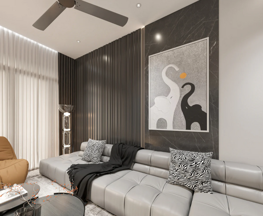 AWA - Textured elephant wall art