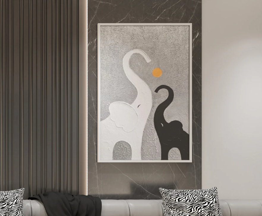 AWA - Textured elephant wall art