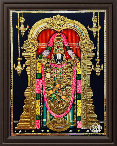 ATP Balaji Flat Tanjore Painting