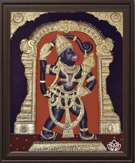 ATP Anjaneya Semi Embosed Tanjore Painting