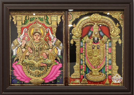 ATP Lakshmi Balaji Flat Tanjore Painting