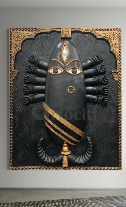 Linga Bhairavi 3D Relief Mural Wall Art