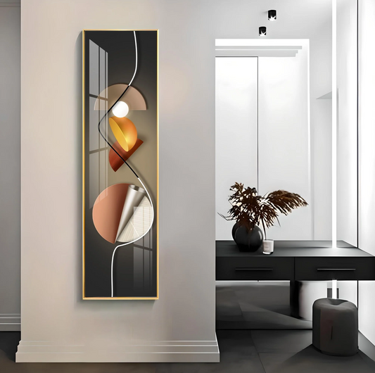Abstract Geometrical Patterns Premium Acrylic Vertical Wall Art