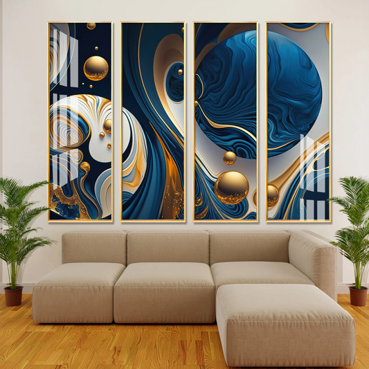 Exploring Universe Premium Acrylic Vertical Wall Art (set of 4)