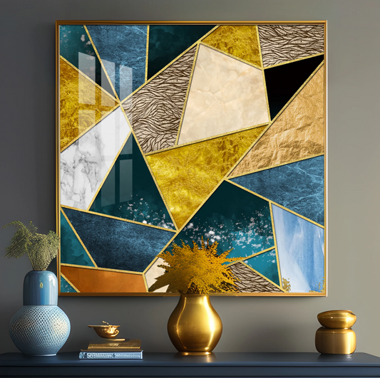 Abstract Colorful Patterns Premium Acrylic Square Wall Art