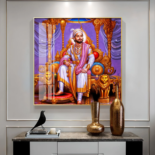 Chhatrapati Shivaji Maharaj Premium Acrylic Square Wall Art