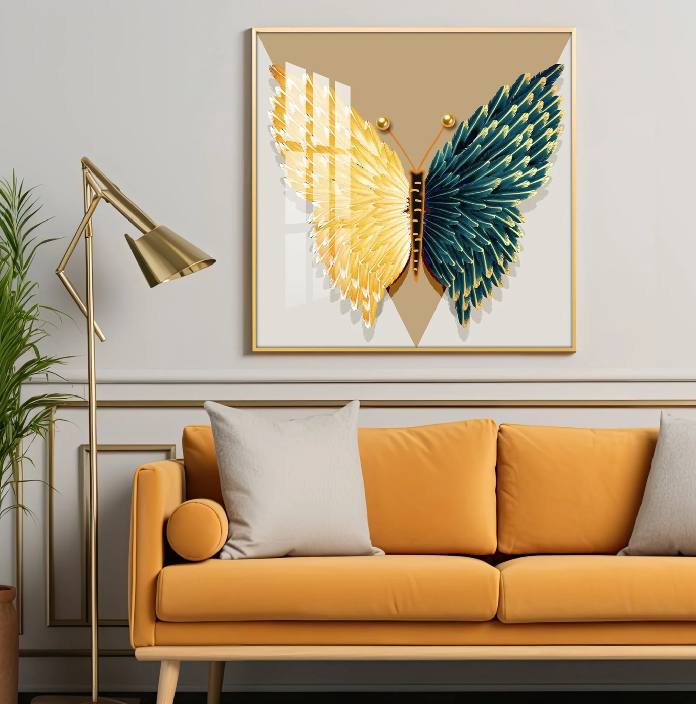 Majestic Monarch Premium Square Wall Art
