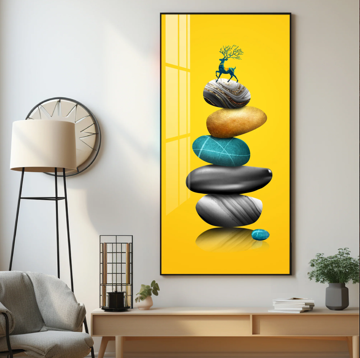 Fortune Stones Premium Acrylic Vertical Wall Art