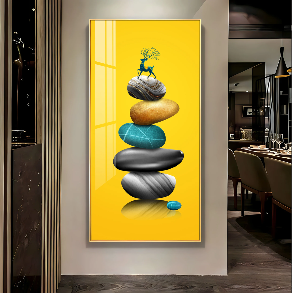 Fortune Stones Premium Acrylic Vertical Wall Art