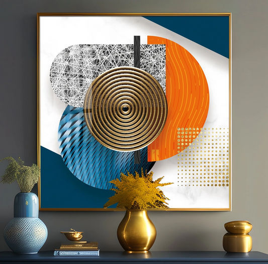 Abstract Geometric Premium Acrylic Square Wall Art