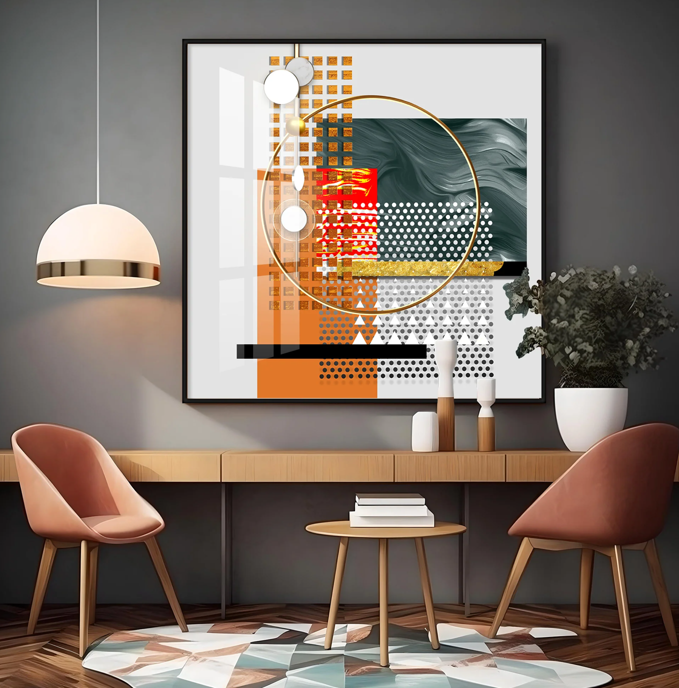 Multiple Figures Premium Acrylic Square Wall Art