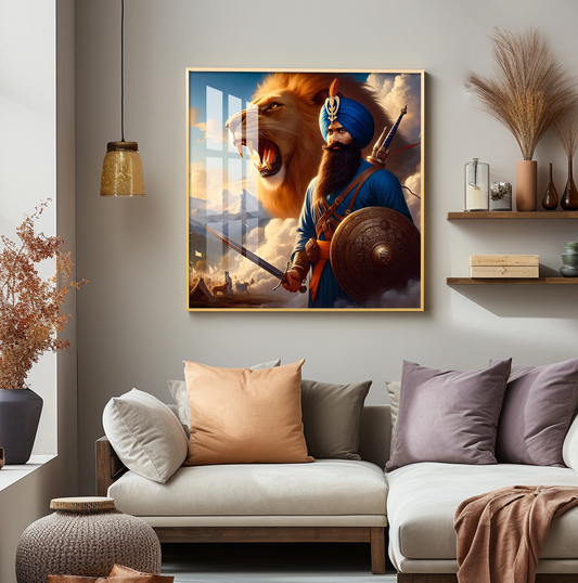 Turban Warrior Premium Acrylic Square Wall Art