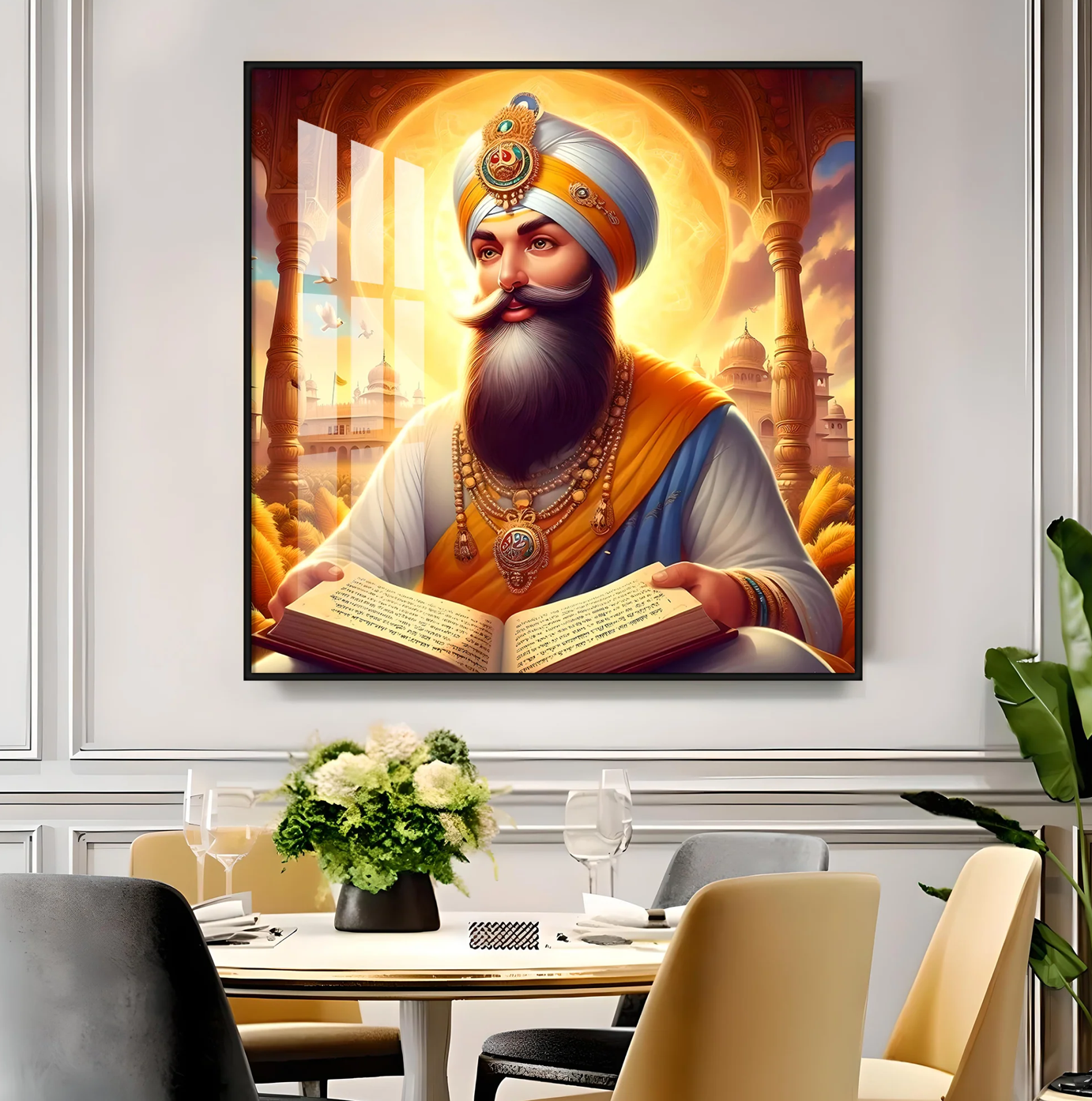 Guru Govind Singh Ji Premium Acrylic Square Wall Art