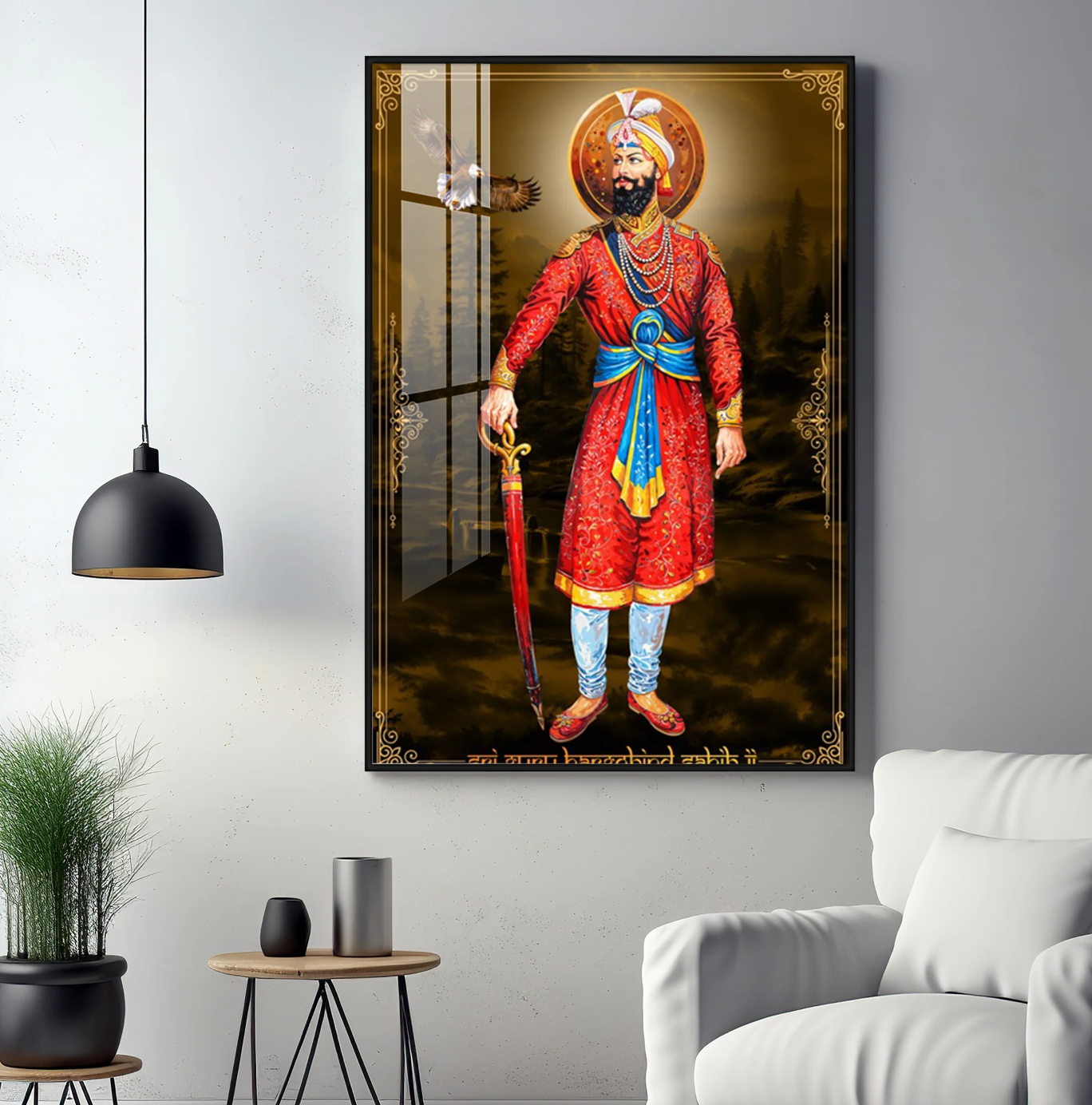 Guru Gobind Singh Ji Premium Acrylic Vertical Wall Art