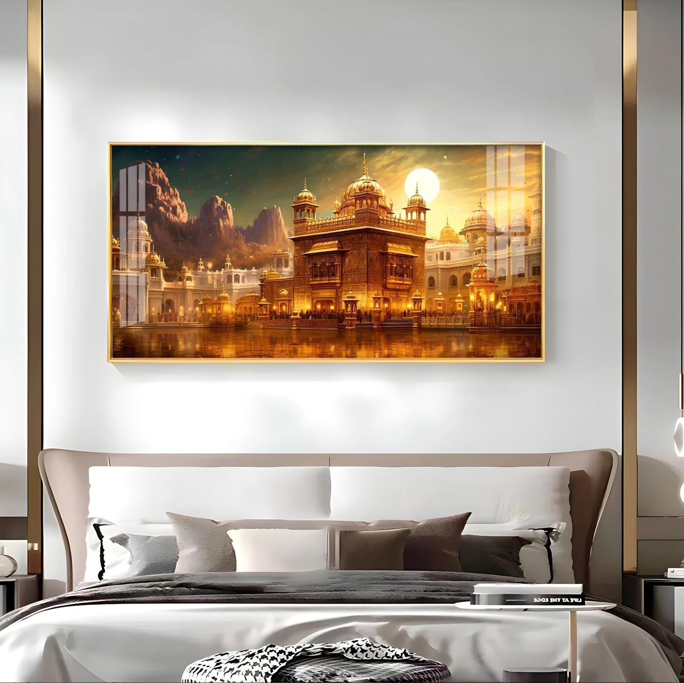 Golden Temple Premium Acrylic Horizontal Wall Art
