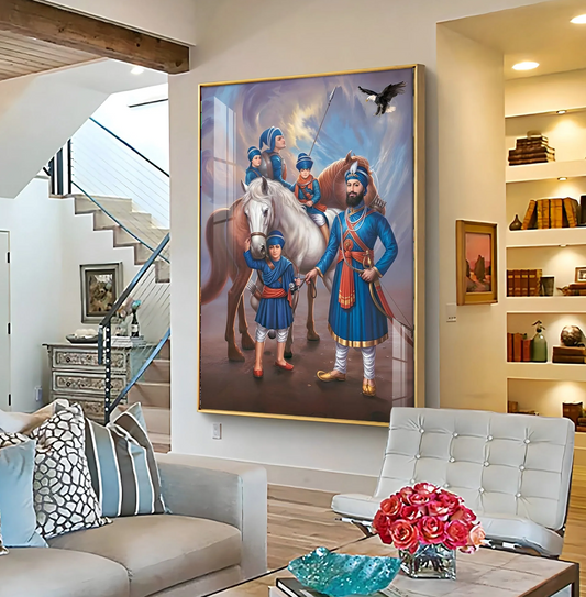 Sikh Warriors Premium Acrylic Vertical Wall Art